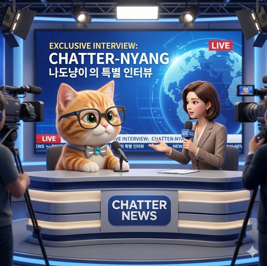 나도냥이 인터뷰 장면